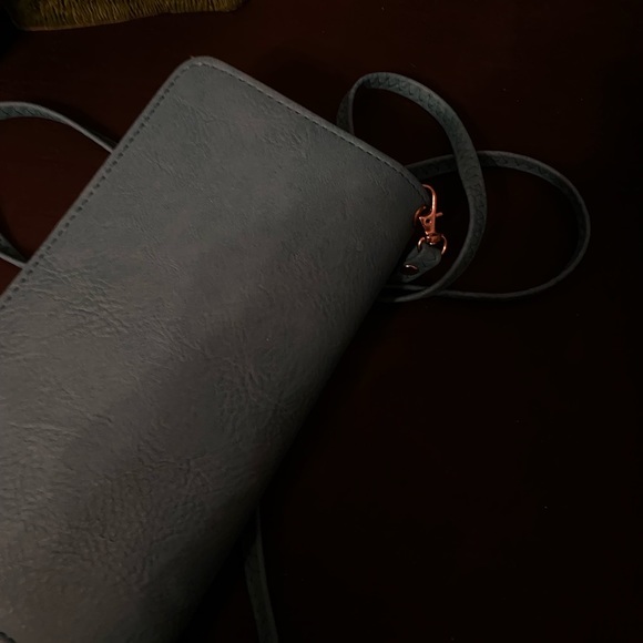 Maurice cross body blue/ aqua marine pocketbook or clutch. - Picture 2 of 8